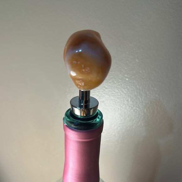 Carnelian Agate Wine Bottle Stopper - Picture 10 of 11